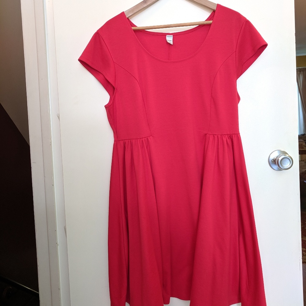 Red skater dress